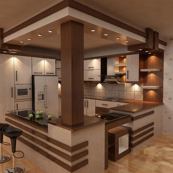 کابینت آشپزخانه های‌گلاس براق